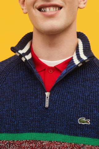 Camisola em lã e alpaca - Azul-marinho