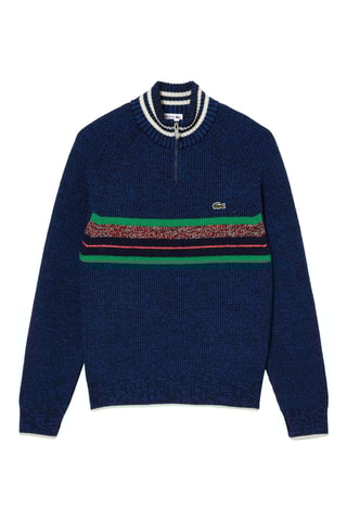 Camisola em lã e alpaca - Azul-marinho