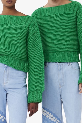 Camisola em lã merino - Verde-claro