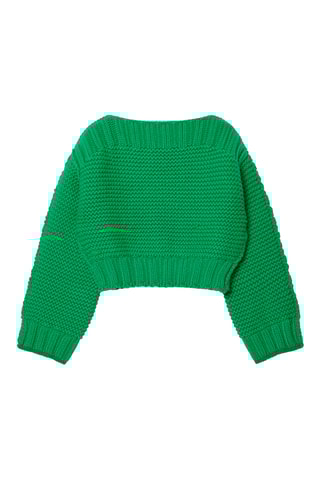 Camisola em lã merino - Verde-claro