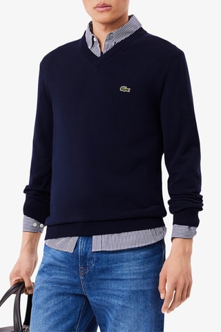 Camisola em algodão biológico - Azul-marinho