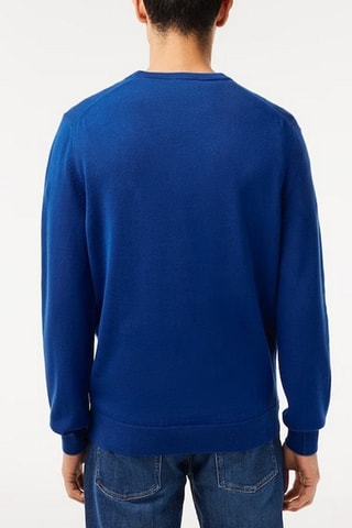 Camisola em algodão biológico - Azul-cobalto