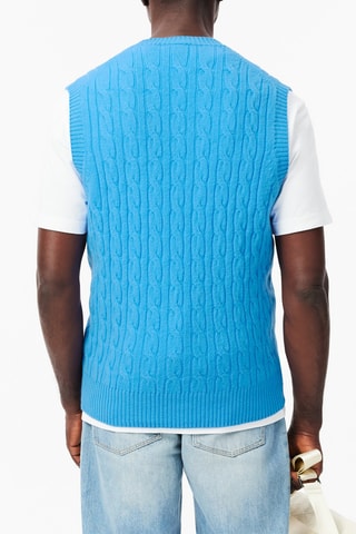 Camisola sem mangas em lã - Turquesa