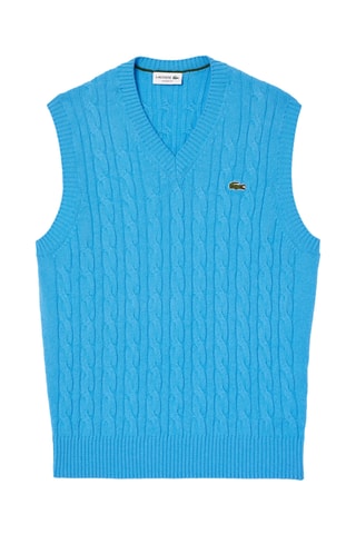 Camisola sem mangas em lã - Turquesa