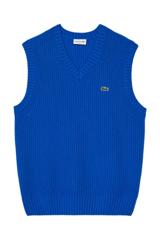 Camisola sem mangas em lã - Azul-elétrico