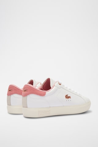 Sapatilhas em couro Powercourt Leather - Branco e rosa-maquilhagem