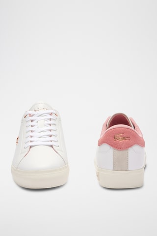 Sapatilhas em couro Powercourt Leather - Branco e rosa-maquilhagem