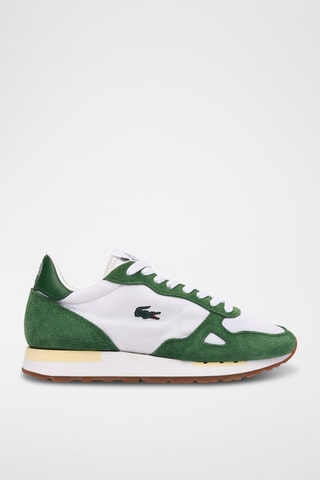 Sapatilhas em nobuck Roland Garros Edition Partner 70s - Branco e verde-escuro