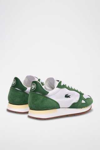 Sapatilhas em nobuck Roland Garros Edition Partner 70s - Branco e verde-escuro
