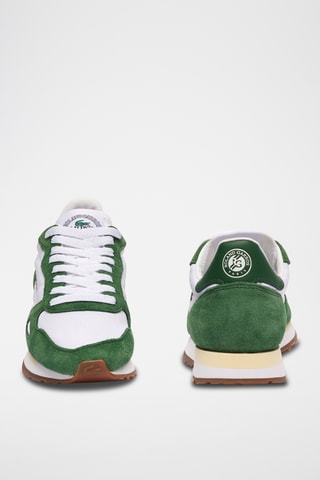 Sapatilhas em nobuck Roland Garros Edition Partner 70s - Branco e verde-escuro