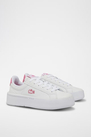 Sapatilhas em couro Carnaby - Branco e rosa-maquilhagem