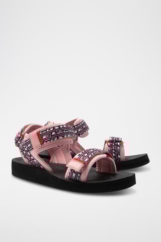 Sandálias Suruga - Rosa e preto