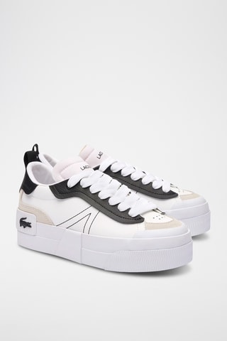 Sapatilhas de couro L004 - Branco e preto
