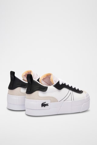 Sapatilhas de couro L004 - Branco e preto