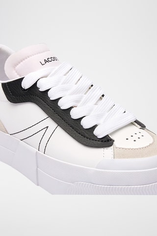 Sapatilhas de couro L004 - Branco e preto