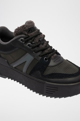 Sapatilhas de couro L002 - Preto