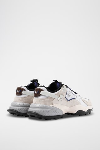 Sapatilhas em couro L-Guard Breaker - Branco e azul-marinho