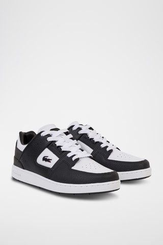 Sapatilhas em couro Court Cage - Preto e branco
