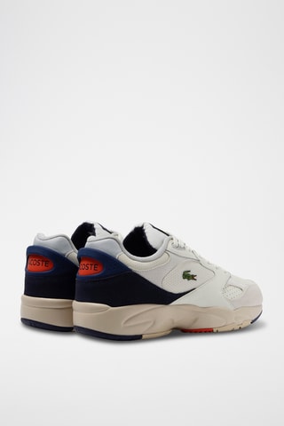 Sapatilhas em couro Storm 96 - Cru e azul-marinho