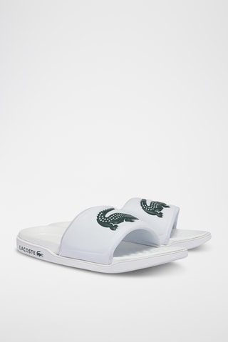 Mules - Branco e verde-escuro