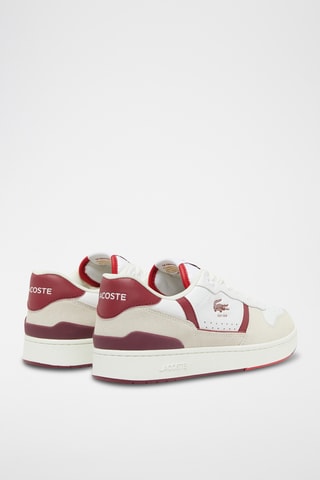 Sapatilhas de couro T-Clip - Branco e bege