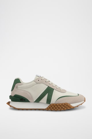 Sapatilhas de couro L-Spin Deluxe - Branco e verde-escuro