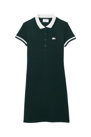 Vestido em algodão biológico - Verde-escuro
