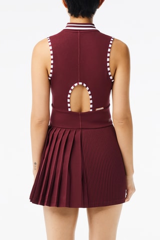 Vestido Roland-Garros - Bordô e branco