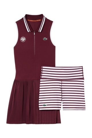 Vestido Roland-Garros - Bordô e branco