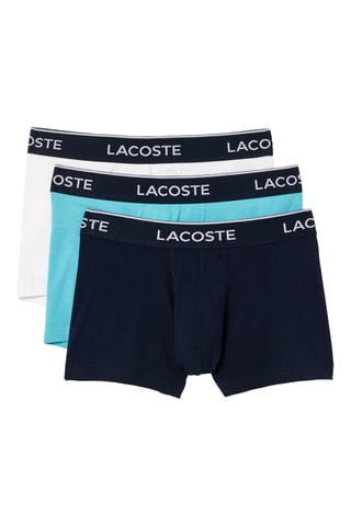 3 boxers - Branco, azul-marinho e turquesa