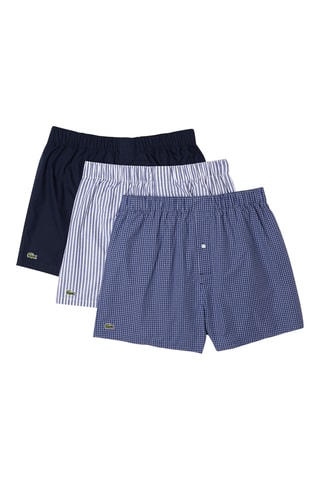 3 boxers - Azul-marinho e branco