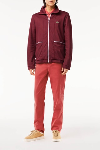 Calças slim em algodão biológico - Vermelho