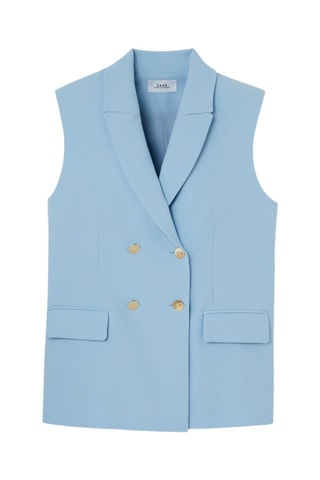 Veste de costume sans manches - Bleu