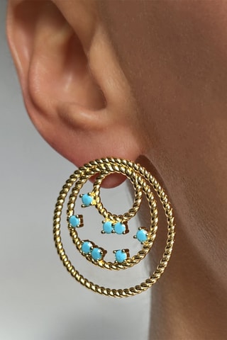 Boucles d'oreilles - Argent plaqué or jaune