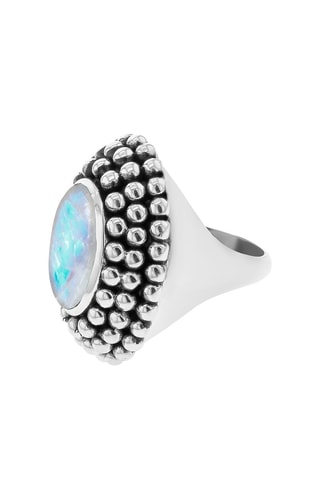 Bague - Argent et pierre de lune