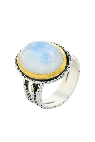 Bague - Argent et pierre-de-lune