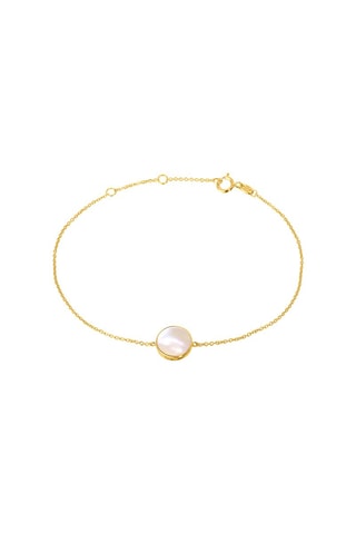 Parure - Argent plaqué or jaune et nacre