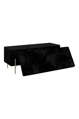 Banco-baú Loan Preto e dourado