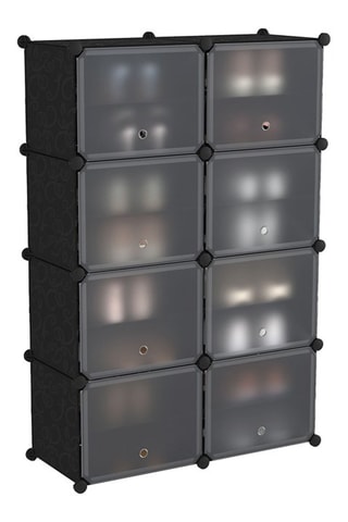 Sapateira em forma de cubo -  Preto