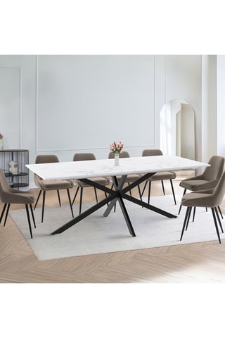Table à manger extensible Glam - 160/200 x 77 x 90 cm