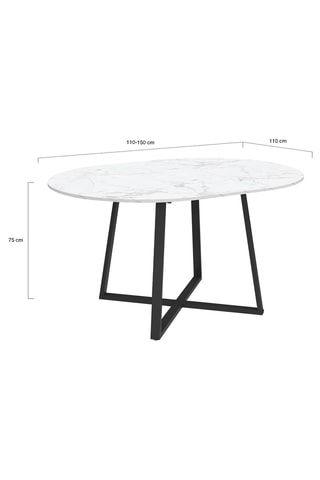 Table extensible Sana - 110/150 x 75 x 110 cm