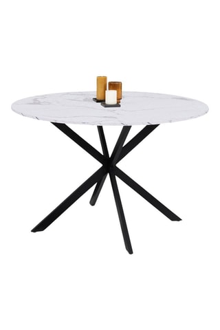 Mesa de jantar Soline - Branco e preto