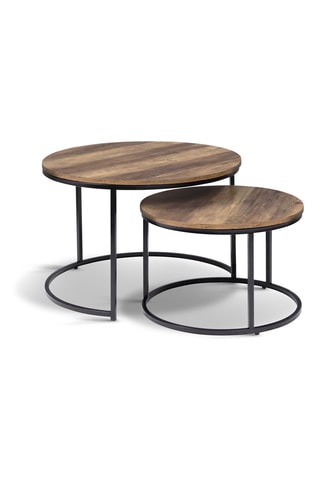 2 tables basses gigognes Eliza - 70 x 46 x 70/54 x 35,5 x 54 cm