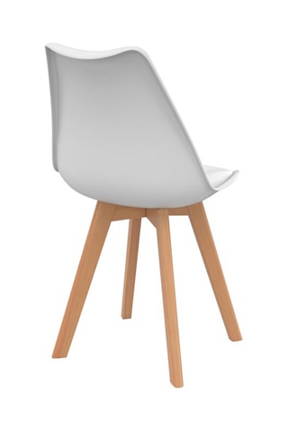 6 cadeiras Nordia - Natural e branco