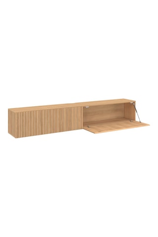 Meuble TV suspendu 2 abattants Faustine - 180 x 30 x 30 cm