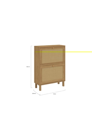 Sapateira Erin 2 batentes - 60 x 23,5 x 83,5 cm