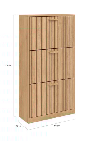 Sapateira 3 batentes Faustine - 60 x 24 x 113 cm