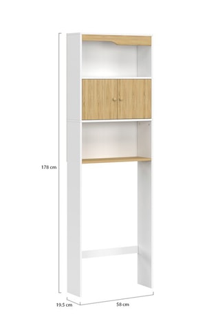 Móvel WC 2 portas - 58 x 19,5 x 178 cm