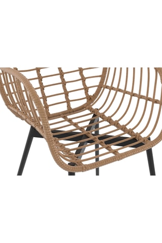 2 fauteuils Cuba - Imitation rotin et noir