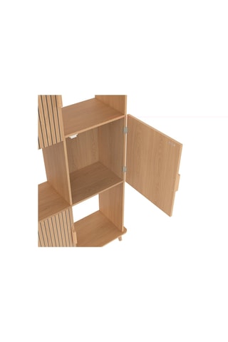 Etagère Faustine 3 portes - 80 x 30 x 143 cm 